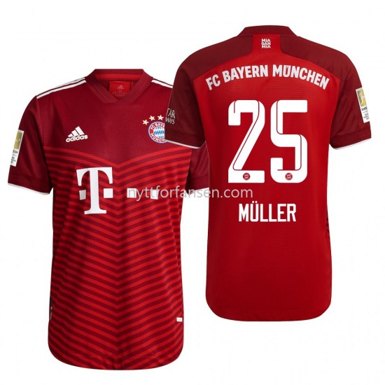 FC Bayern München Thomas Muller 25 Fotballdrakt Herre Hjemmedraktsett 2021-2022