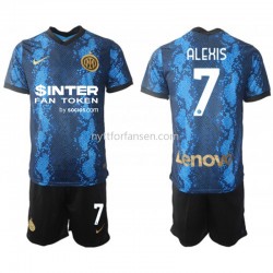 Inter Milan Alexis Sanchez 7 Fotballdrakt Barn Hjemmedraktsett 2021-2022