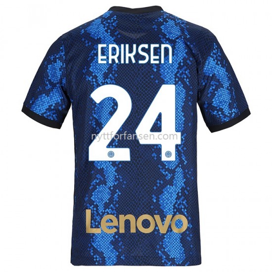 Inter Milan Christian Eriksen 24 Fotballdrakt Herre Hjemmedraktsett 2021-2022