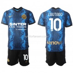 Inter Milan Lautaro Martinez 10 Fotballdrakt Barn Hjemmedraktsett 2021-2022