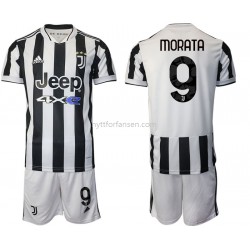 Juventus Alvaro Morata 9 Fotballdrakt Barn Hjemmedraktsett 2021-2022
