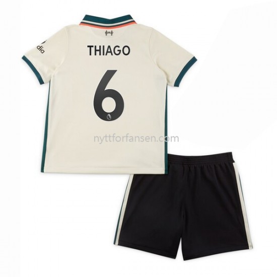 Liverpool Thiago Alcantara 6 Fotballdrakt Barn Bortedraktsett 2021-2022