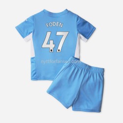 Manchester City Phil Foden 47 Fotballdrakt Barn Hjemmedraktsett 2021-2022
