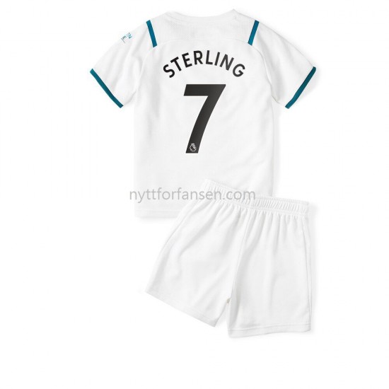Manchester City Raheem Sterling 7 Fotballdrakt Barn Bortedraktsett 2021-2022