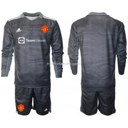 Manchester United Keeper Fotballdrakt Barn Bortedraktsett 2021-2022 Langermet