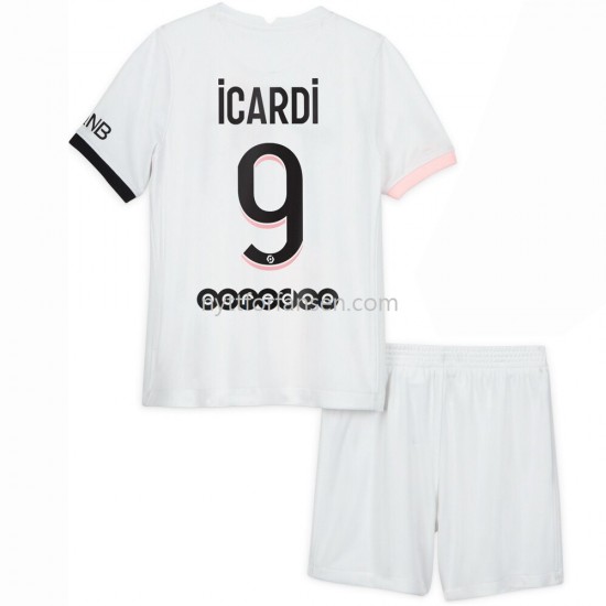 Paris Saint-Germain Mauro Icardi 9 Fotballdrakt Barn Bortedraktsett 2021-2022