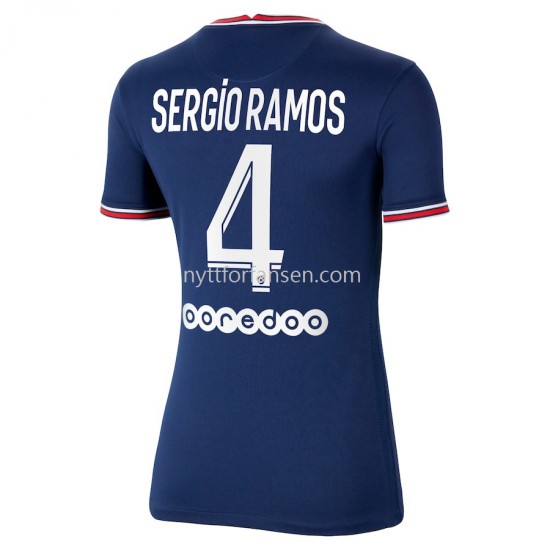 Paris Saint-Germain Sergio Ramos 4 Fotballdrakt Dame Hjemmedraktsett 2021-2022