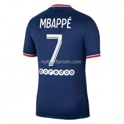 Paris Saint-Germain PSG Kylian Mbappé 7 Fotballdrakt Herre Hjemmedraktsett 2021-2022