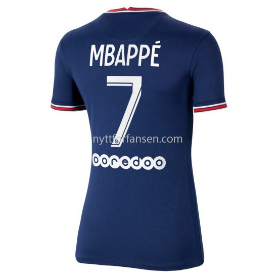 Paris Saint-Germain PSG Kylian Mbappé 7 Fotballdrakt Dame Hjemmedraktsett 2021-2022