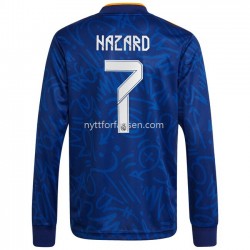 Real Madrid Eden Hazard 7 Fotballdrakt Herre Bortedraktsett 2021-2022 Langermet