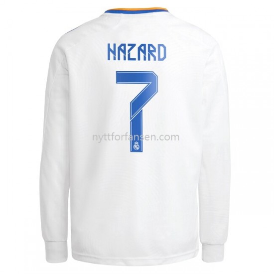 Real Madrid Eden Hazard 7 Fotballdrakt Herre Hjemmedraktsett 2021-2022 Langermet
