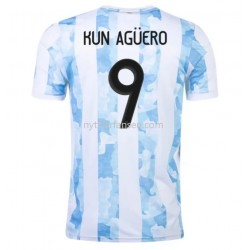 Argentina Kun Aguero 9 Fotballdrakt Herre Hjemmedraktsett 2021