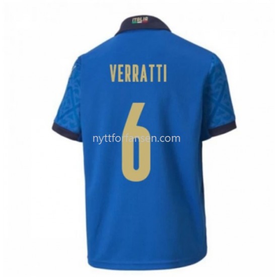 Italia Verratti 6 Fotballdrakt Herre Hjemmedraktsett Euro 2020
