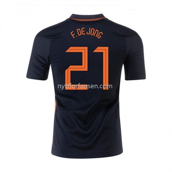Nederland Frenkie de Jong 21 Fotballdrakt Herre Bortedraktsett Euro 2020