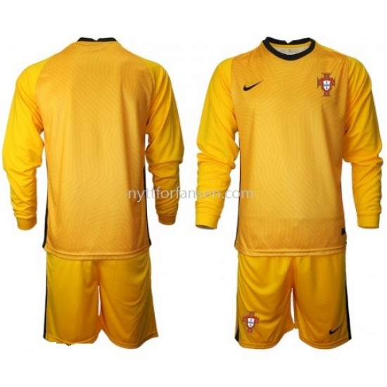 Portugal Keeper Fotballdrakt Barn Bortedraktsett Euro 2020 Langermet