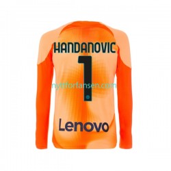 Inter Milan Fotballdrakt Samir Handanovic 1 Keeper Herre Fjerdedraktsett 2022-2023 Langermet