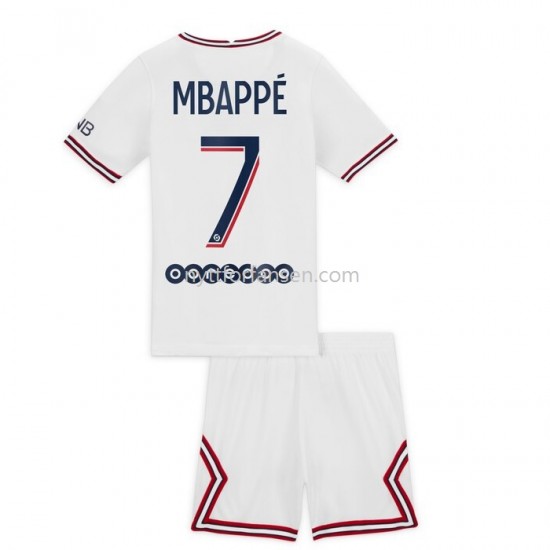 Paris Saint-Germain Kylian Mbappe 7 Fotballdrakt Barn Fjerdedraktsett 2021-2022