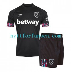 West Ham United Fotballdrakt Barn Bortedraktsett 2022-2023 Kortermet
