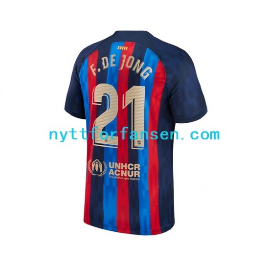 FC Barcelona Fotballdrakt Frenkie de Jong 21 Herre Hjemmedraktsett 2022-2023 Kortermet