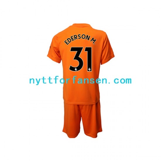 Manchester City Fotballdrakt Ederson M. 31 Keeper Barn Tredjedraktsett 2022-2023 Kortermet