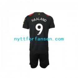 Manchester City Fotballdrakt Haaland 9 Herre Barn Bortedraktsett 2022-2023 Kortermet
