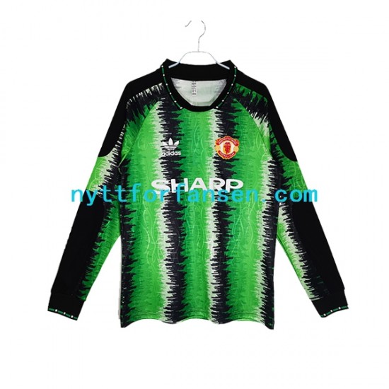 Manchester United Fotballdrakt 1990-1991 Keeper Retro Herre Hjemmedraktsett Langermet