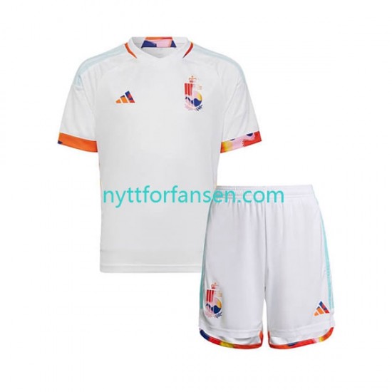 Belgia Fotballdrakt Barn Bortedraktsett Fotball-VM 2022 Kortermet