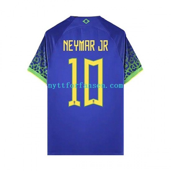 Brasil Fotballdrakt Neymar JR 10 Herre Bortedraktsett Fotball-VM 2022 Kortermet