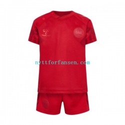 Danmark Fotballdrakt Barn Hjemmedraktsett Fotball-VM 2022 Kortermet