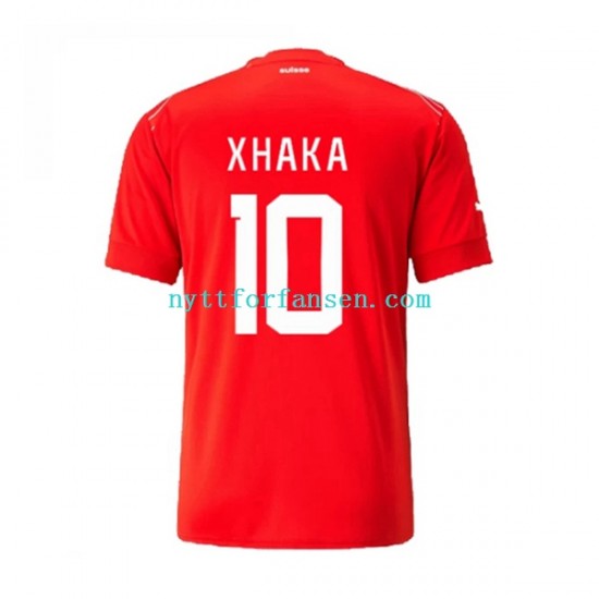 Sveits Fotballdrakt Xhaka 10 Herre Hjemmedraktsett Fotball-VM 2022 Kortermet