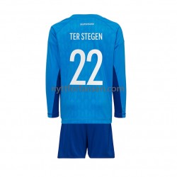 Tyskland Fotballdrakt ter Stegen 22 Keeper Barn Hjemmedraktsett Fotball-VM 2022 Langermet