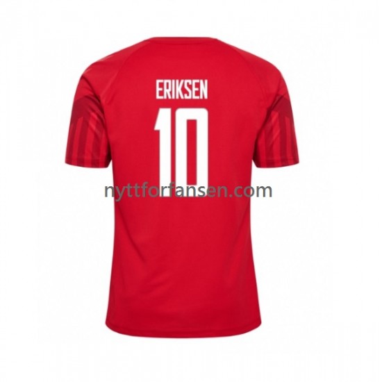 Danmark Fotballdrakt Christian Eriksen 10 Herre Hjemmedraktsett Fotball-VM 2022 Kortermet