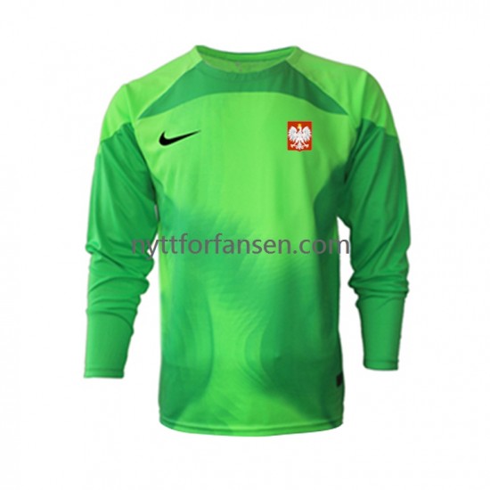 Polen Fotballdrakt Keeper Herre Hjemmedraktsett Fotball-VM 2022 Langermet